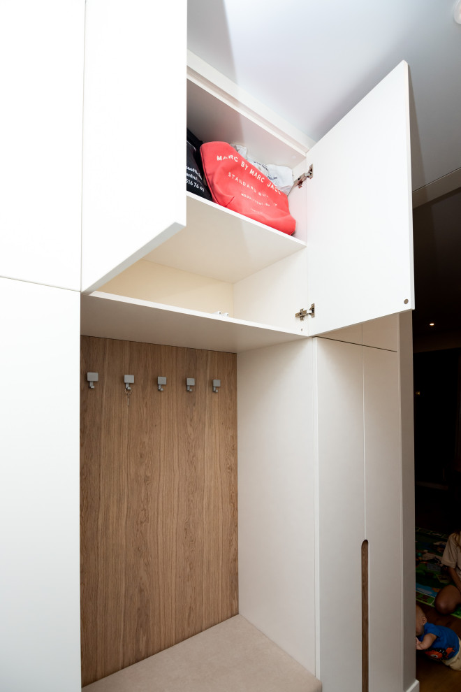 Гардероб и шкаф в прихожую в минималистичном стиле