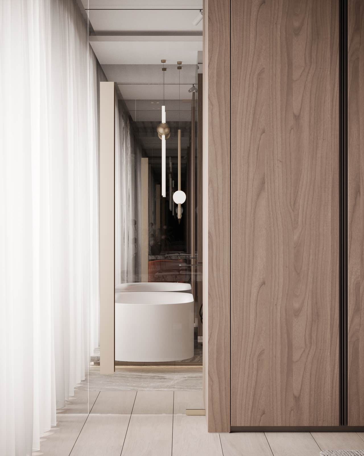 Modern megalopolis apartment