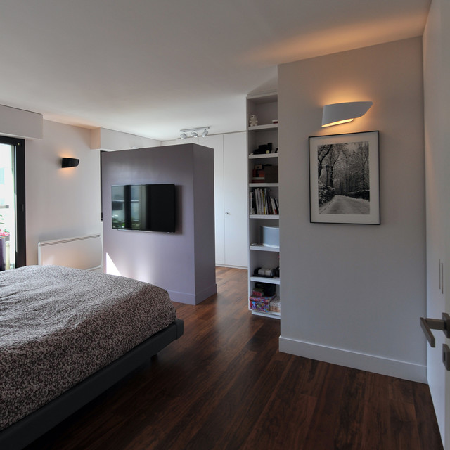 suite parentale moderne avec salle de bain et dressing Amnagement Suite Parentale