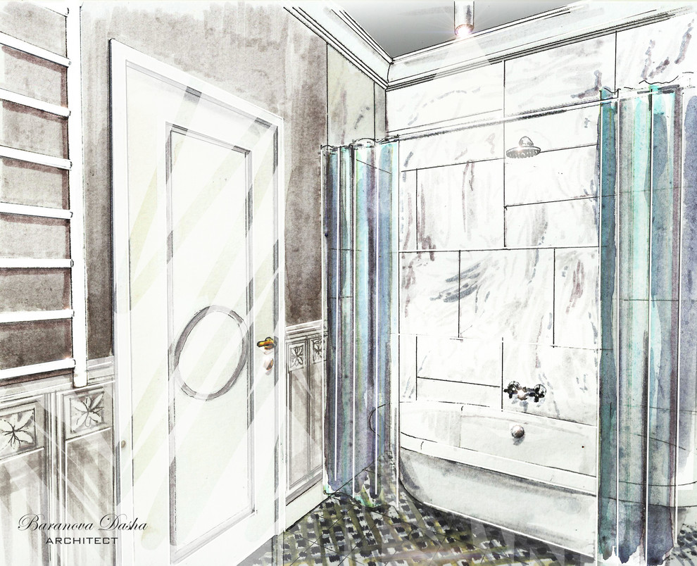 Проект таунхауса в Новой Москве площадью 300 кв м. В процессе реализации