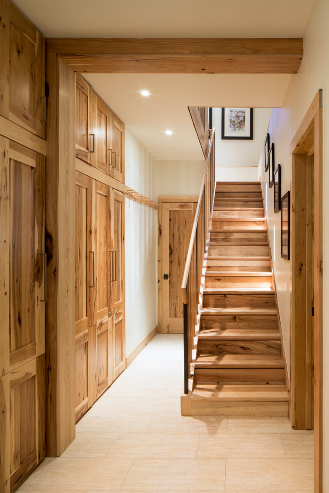 Inspiration for a transitional staircase remodel in Denver