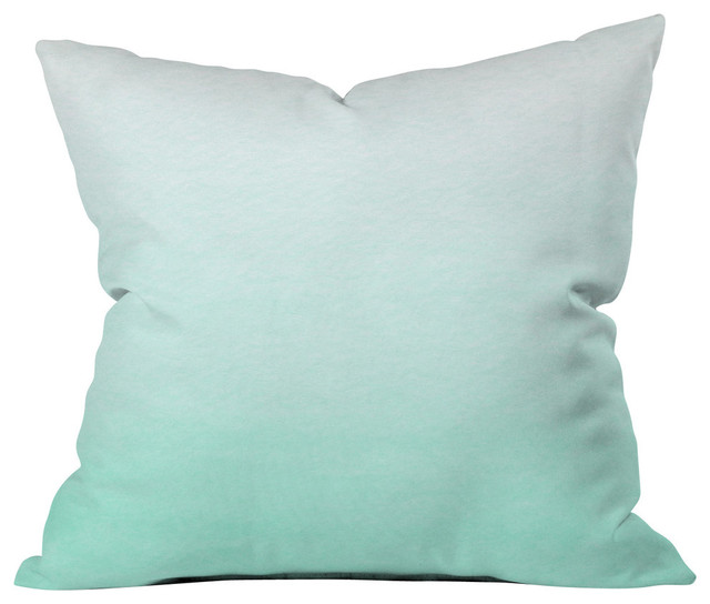 Social Proper Mint Ombre Outdoor Throw Pillow