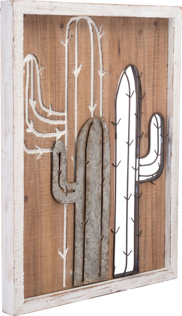 Cactus Wall Decor, Brown