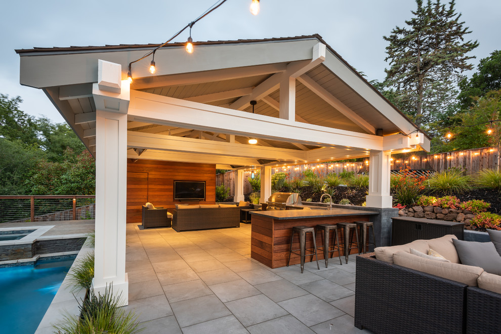 Cabana, Pool Outdoor Living Construction, Walnut Creek, CA Patio