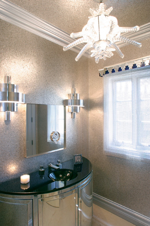 Design ideas for an eclectic powder room in Los Angeles.