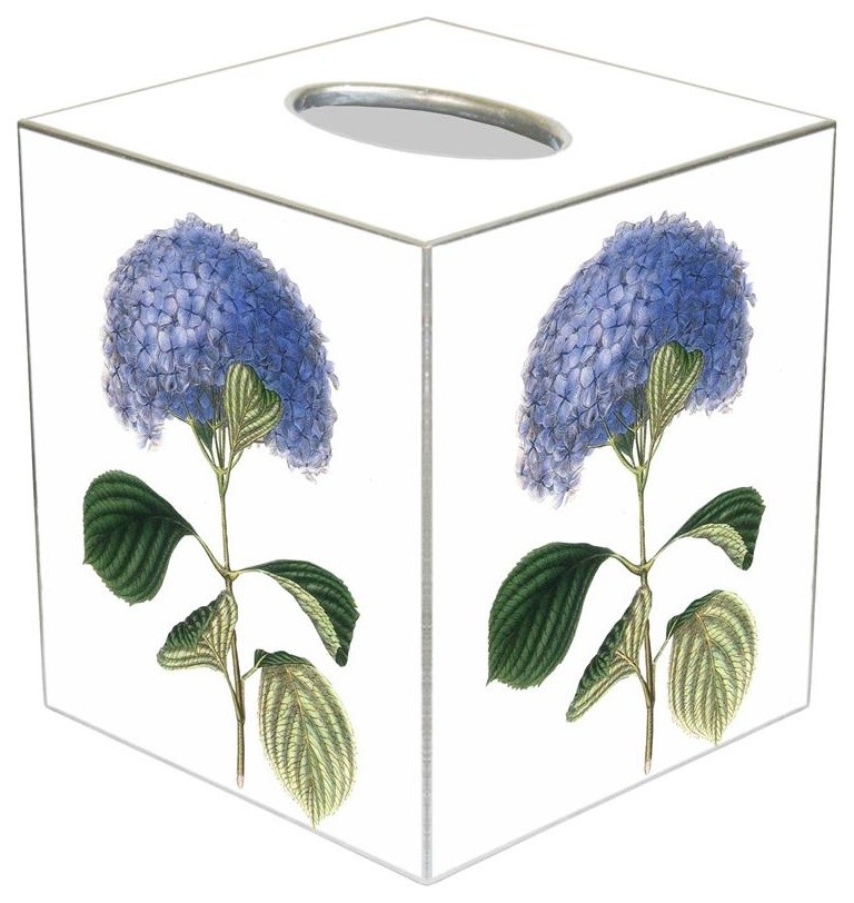 TB10-Blue Hydrangea Tissue Box Cover