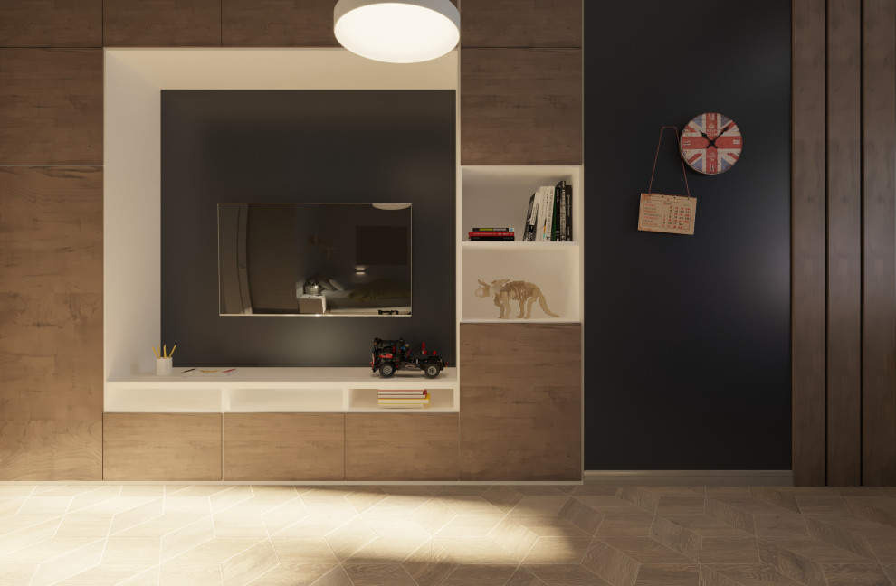 Комната для мальчика-подростка в проекте 2-х комнатной квартиры для молодой семь