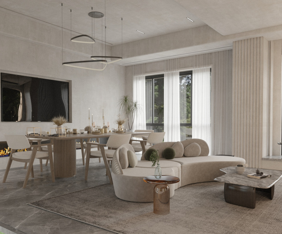 Проект гостиной в бохо стиле