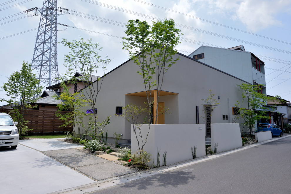 名古屋にある和モダンなおしゃれな家の外観の写真
