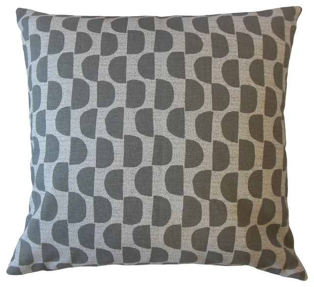 Xhosa Geometric Throw Pillow Light Gray Contemporary