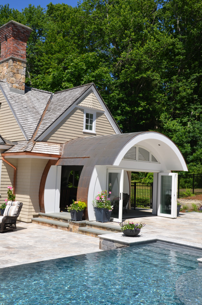 Transitional pool photo in Boston