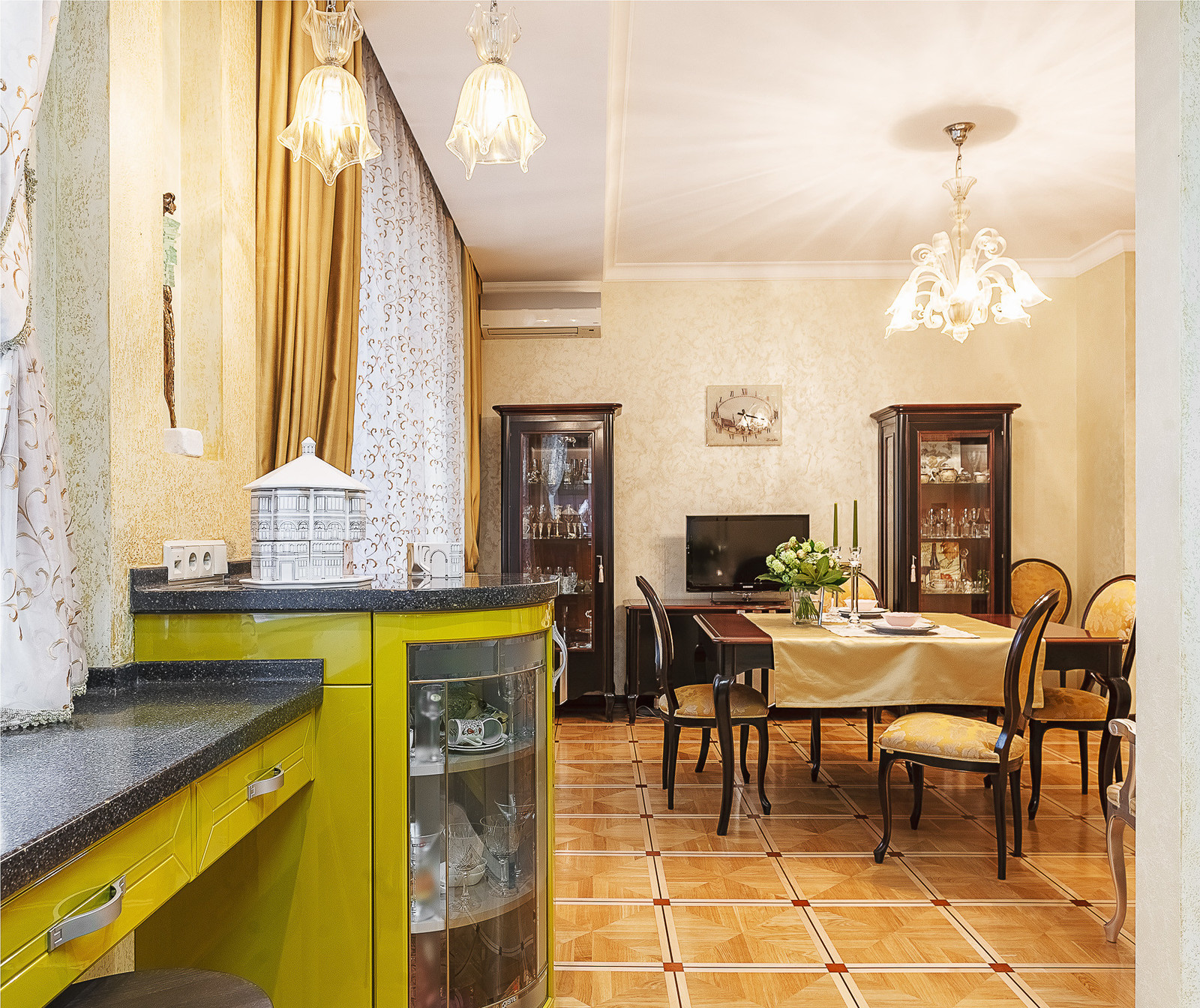 Квартира с архитектурной темой в интерьере