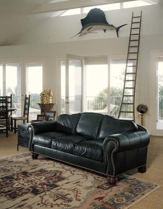 Inspiration for a large timeless carpeted family room remodel in Seattle with white walls