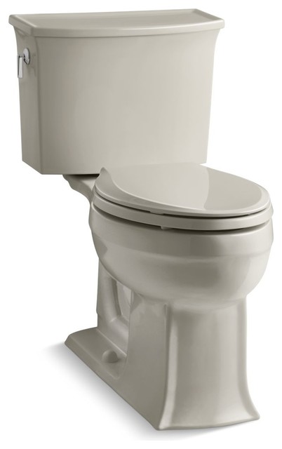 Kohler Archer, Comfort Height, 2-Piece Elongated 1.28 Gpf Toilet, Sandbar