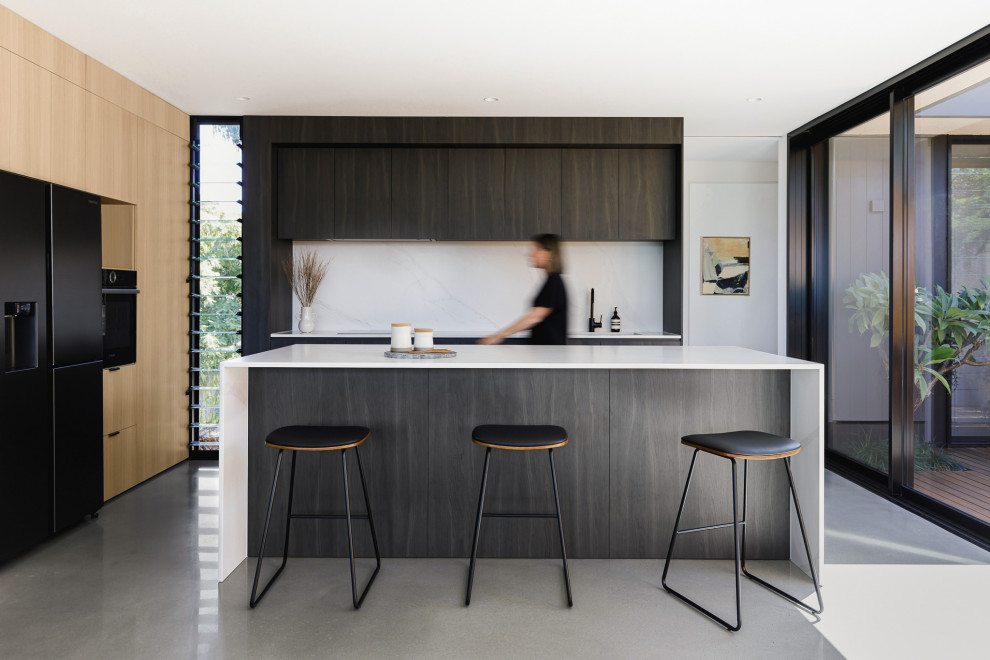 Contemporary kitchen in Perth.