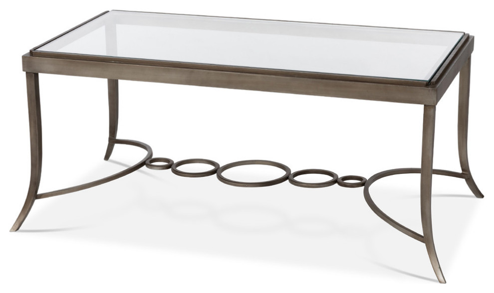 Arden Glass Cocktail Table Transitional Coffee Tables by Buyers