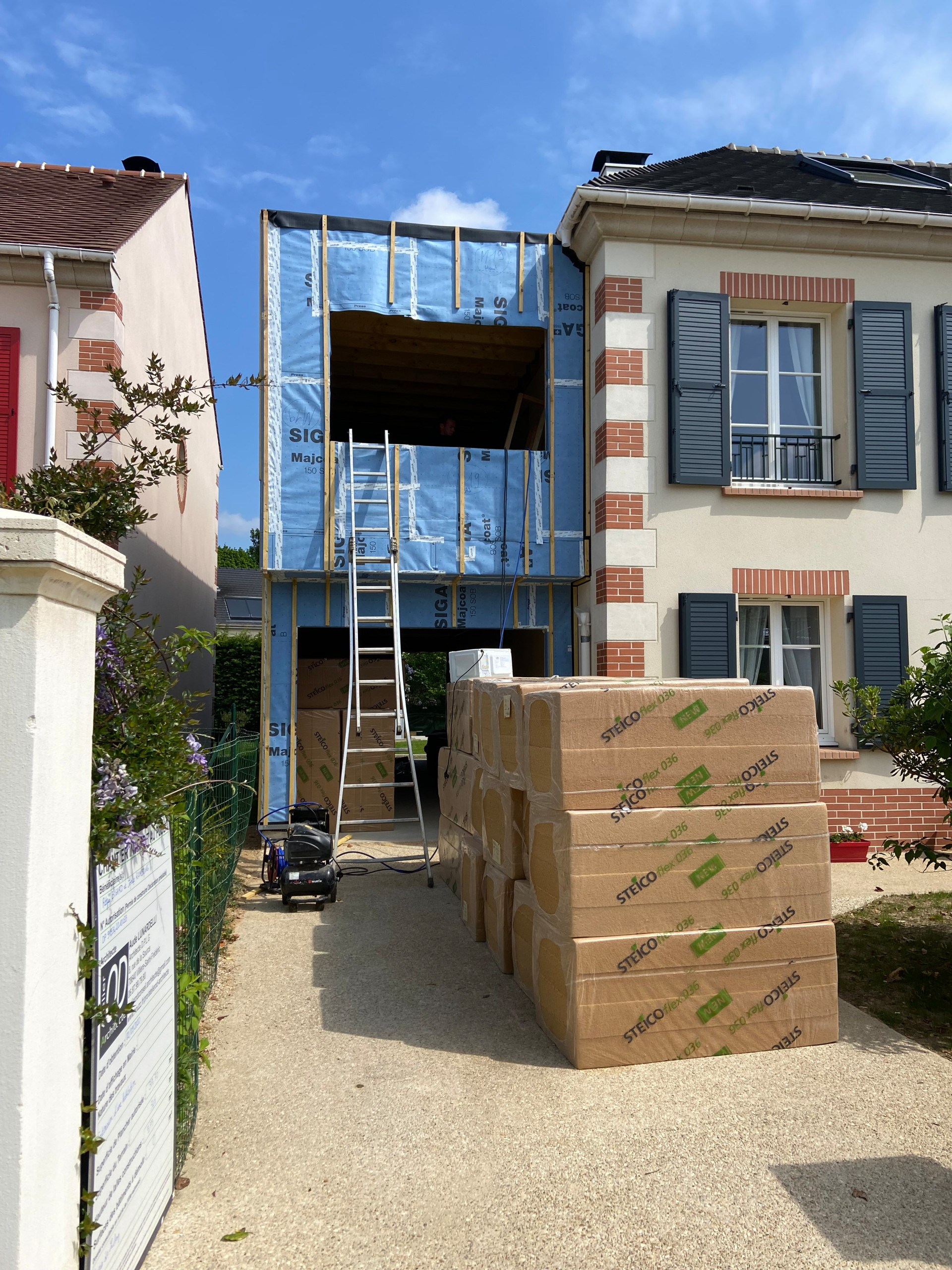 En cours de travaux - Extension d'une maison individuelle