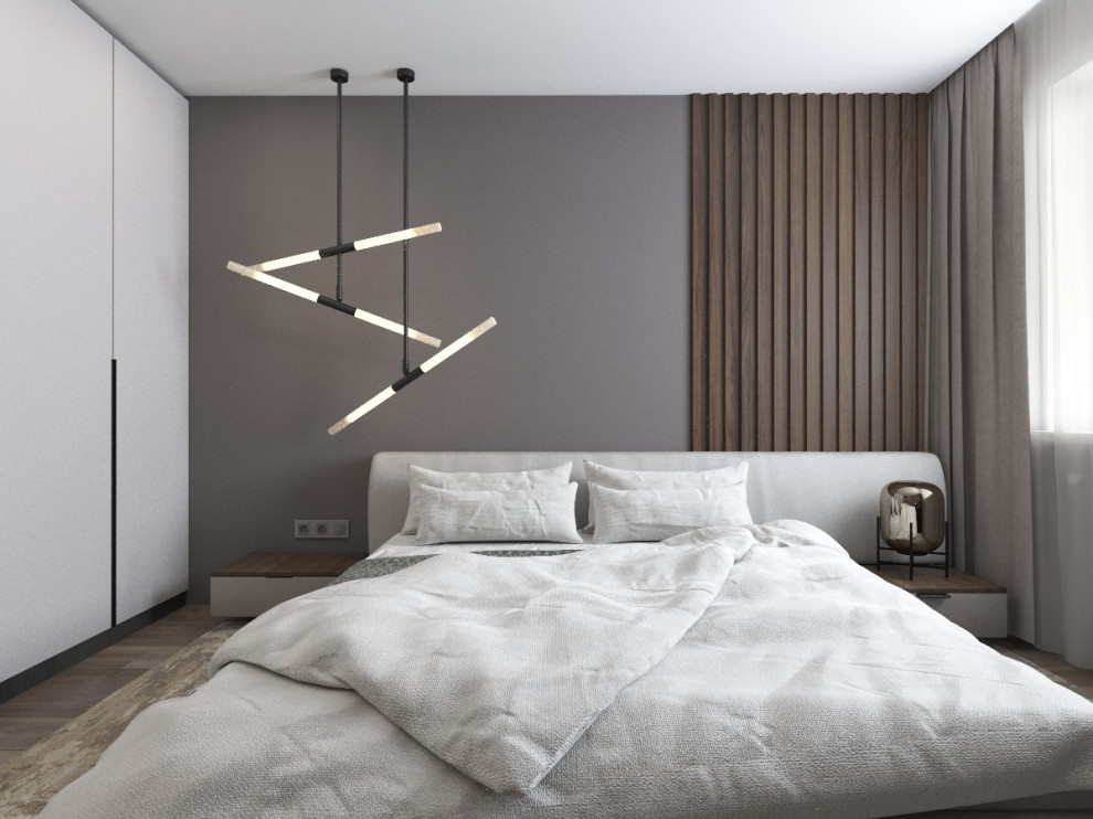 Варианты оформления стены в одной спальне