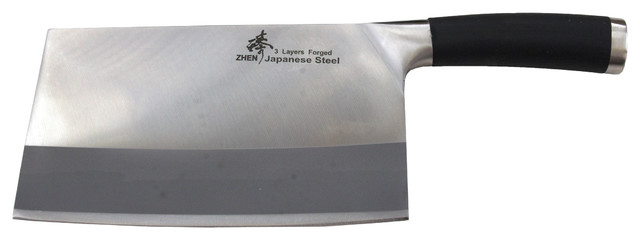 Zhen Japanese 3 Layer Forged 8" Slicer Chopping Chef Butcher Knife, Large