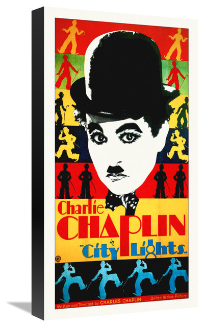 Charlie Chaplin - Lights, 1931" Canvas by Archive, 12x22" - Midcentury - Prints And - by Global Gallery | Houzz