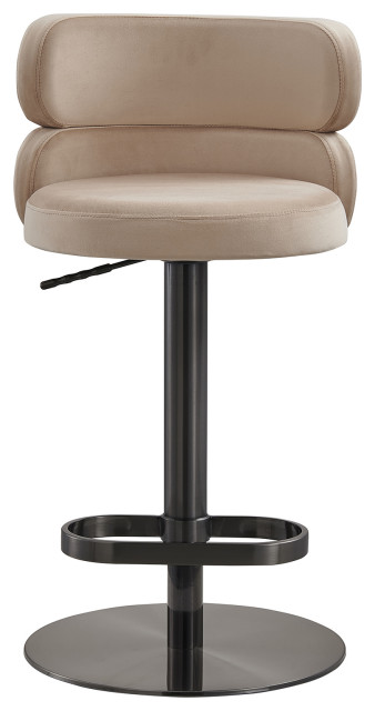 Modern Bar Stool Single Counter High Stool Height Adjustable Swivel ...