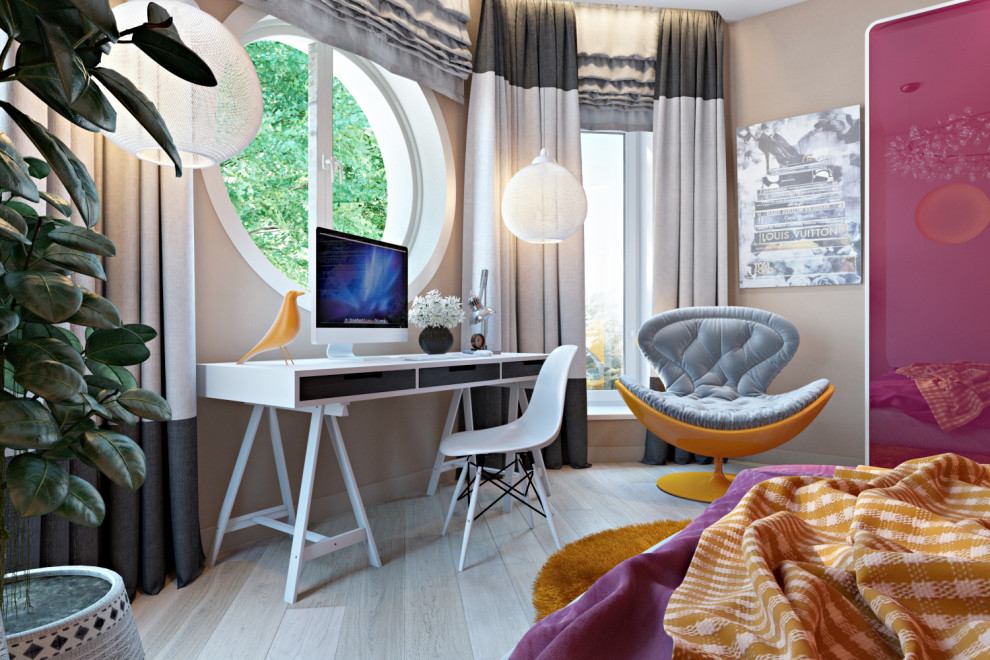 Дизайн спальни для тинэйджера девочки в Авторском стиле