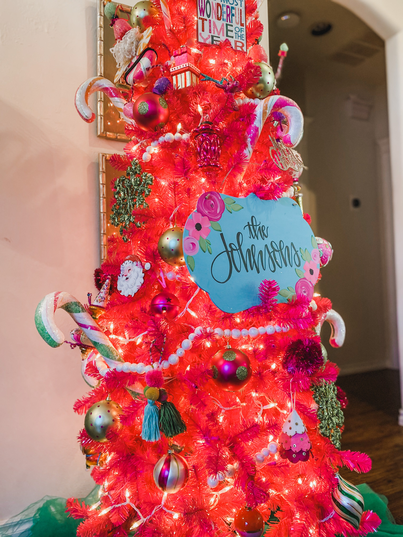 Pink Christmas Home Decor