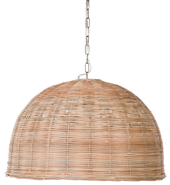 Panay Wicker Dome Pendant Lamp Natural Tropical Outdoor Hanging Panay Wicker Dome Pendant Lamp Natural