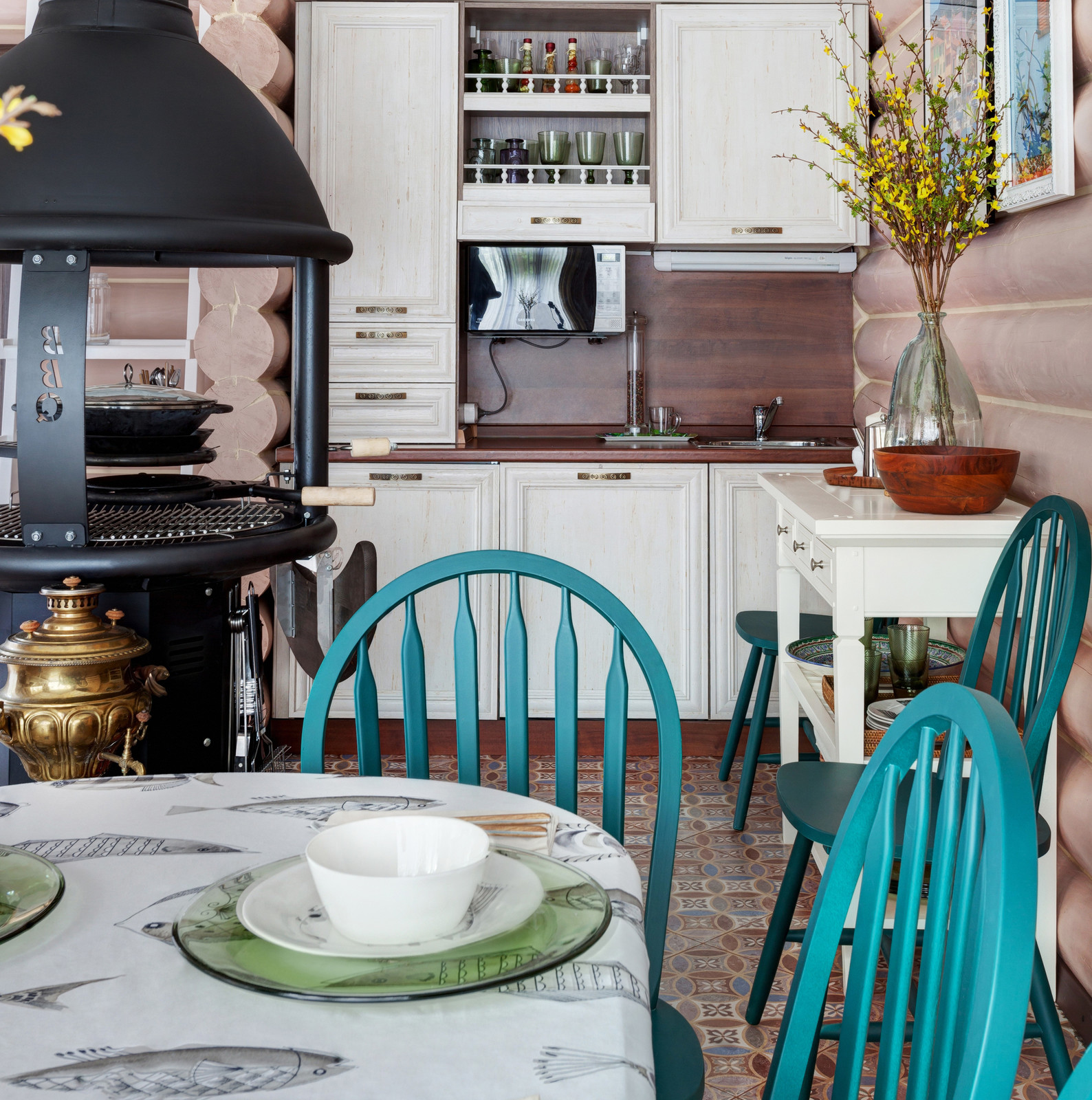 Нouse in a pine forest