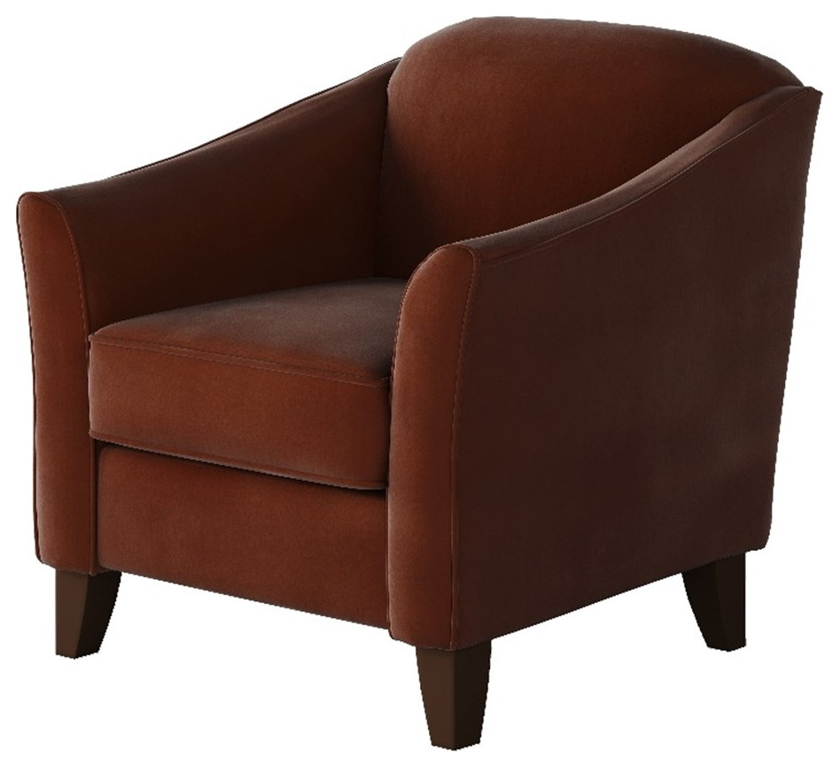 Southern Home Furnishings Bella Burnt Orange Accent Chair in Orange