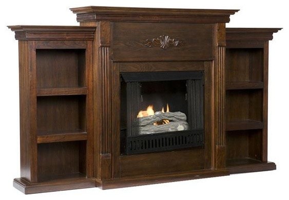 Tabitha Fireplace with Bookcases
