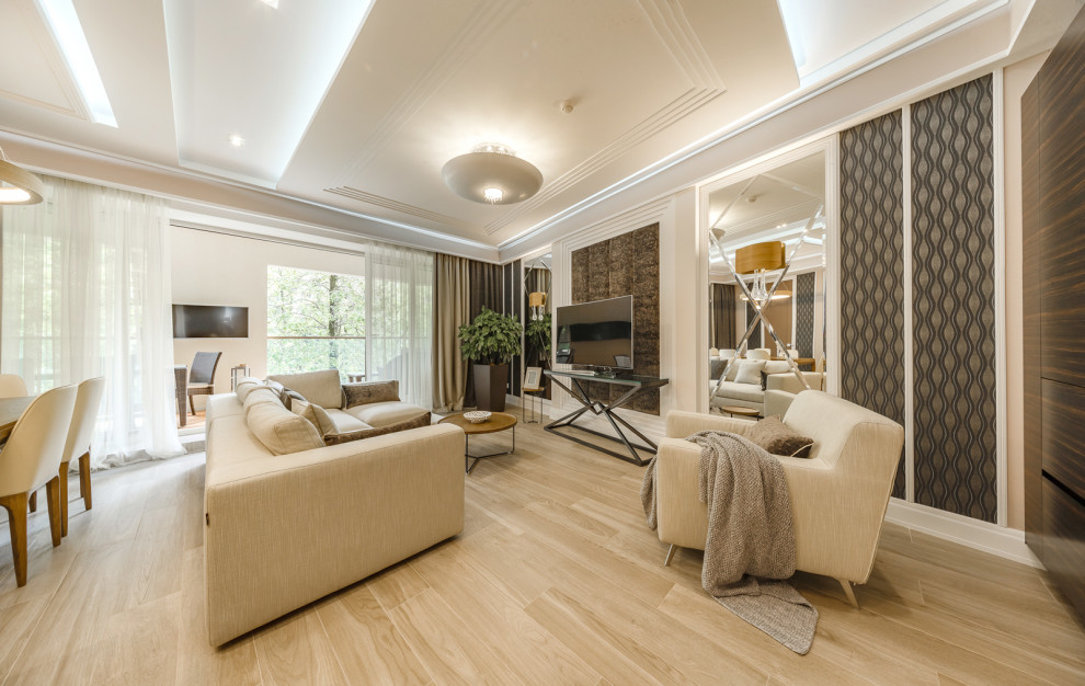 Современный лаконичный интерьер в ЖК "Камелия"