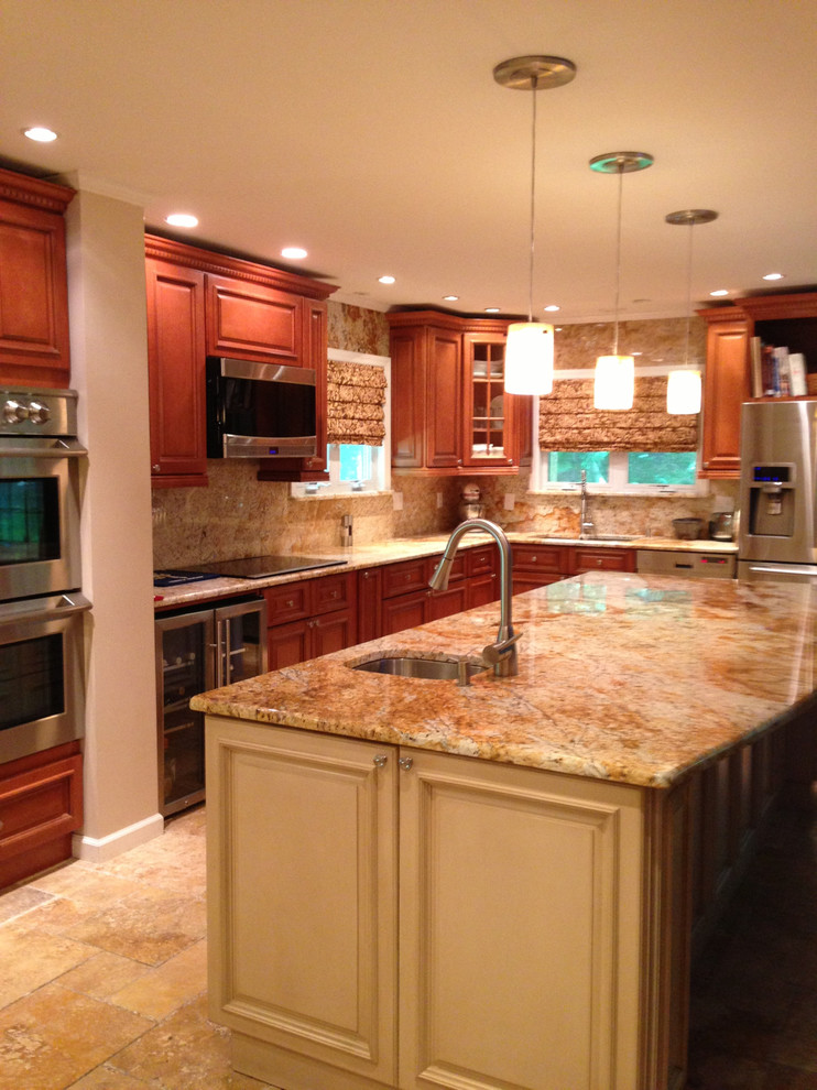 This is an example of a mediterranean kitchen in Philadelphia.