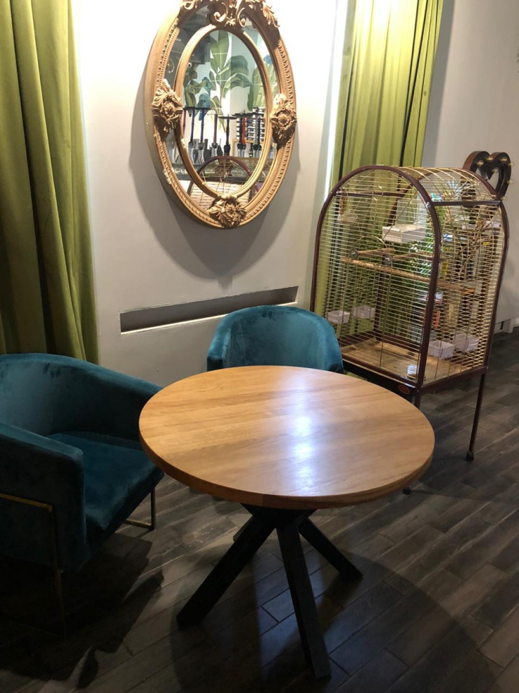 Круглый обеденный стол лофт