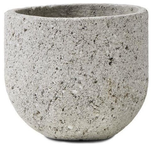 Serene Spaces Living Decorative Pumice Stone Egg Pot, Unique Lava Rock Vase