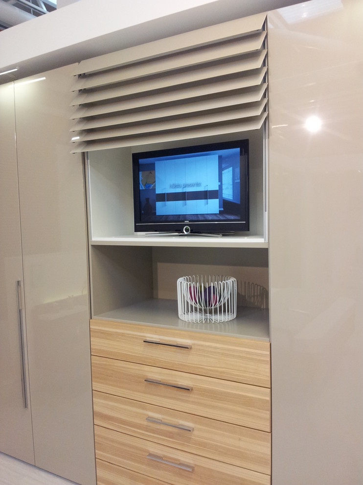 Inspiration for a modern bedroom in West Midlands.