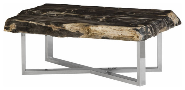 Wood And Stainless Steel Coffee Table / Modrest Silvia Modern Walnut & Stainless Steel Coffee Table - Stainless steel coffee, console, sofa & end tables :