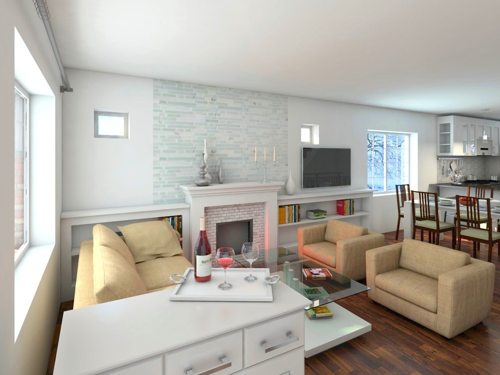 Inspiration for a transitional home design remodel in Toronto