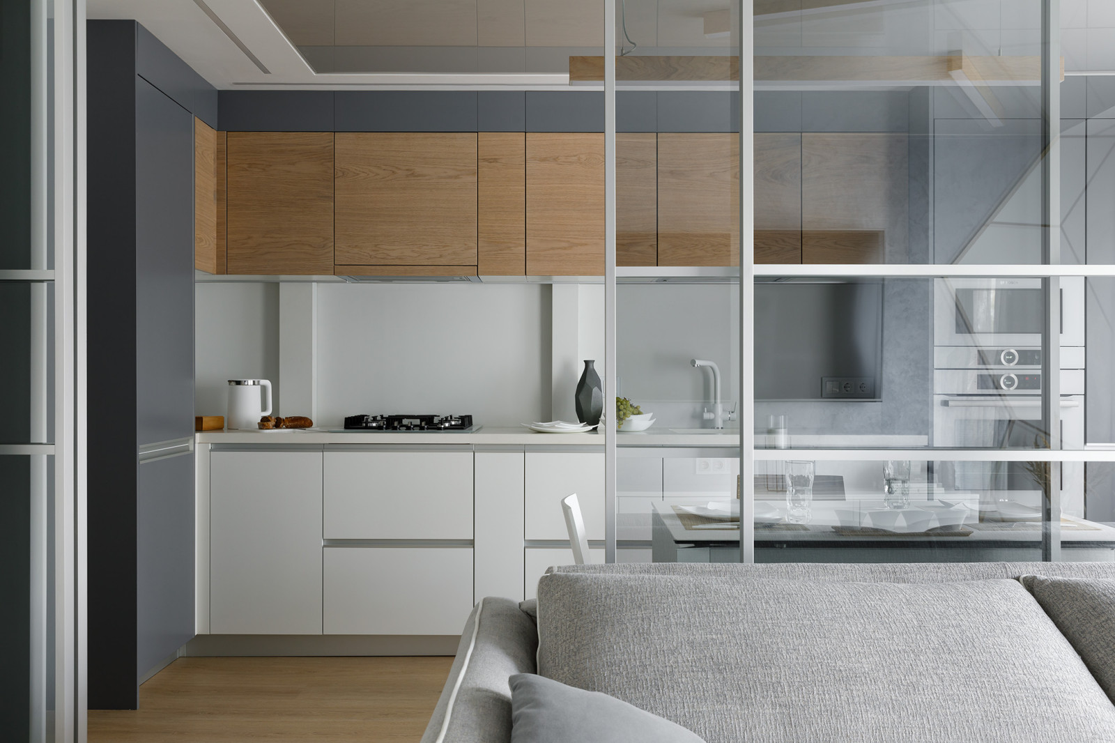 Интерьер трёхкомнатной квартиры в стиле минимализм, г. Калининград