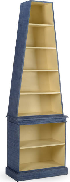 Regency Bookcase, Blue, Cream