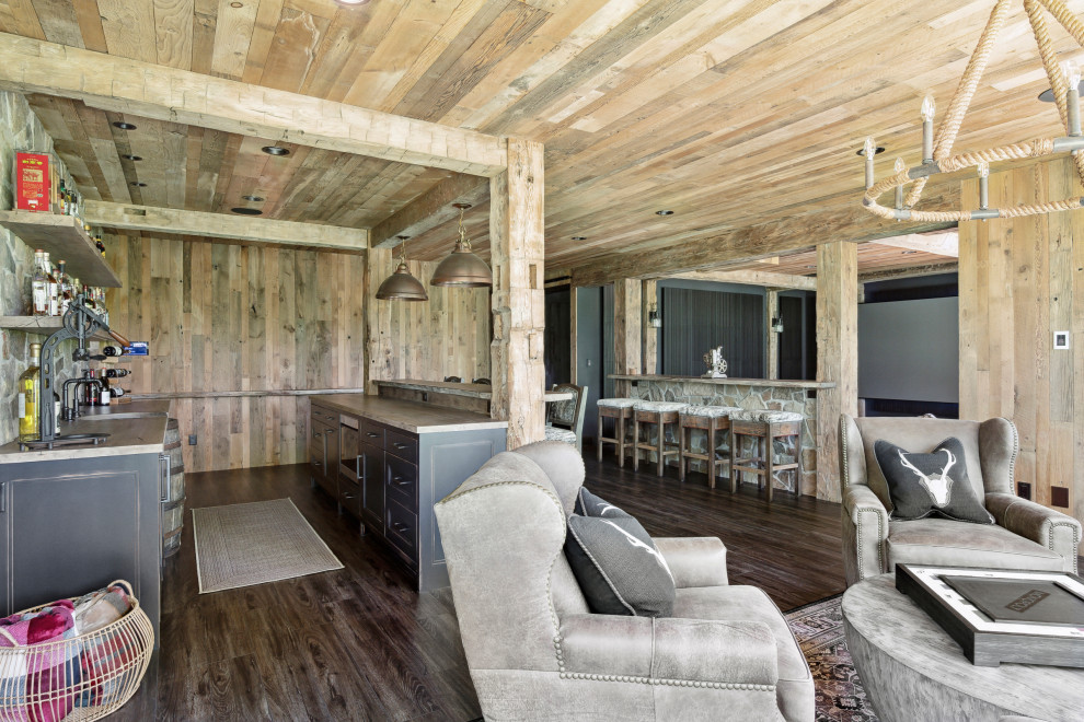 Mountain style basement photo in Minneapolis