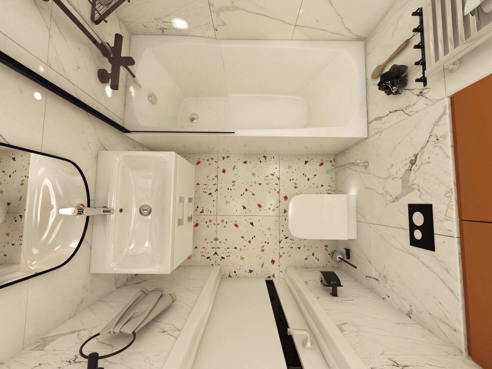 Квартира 60 кв.м. ТЗ от заказчика "Ярко и не ярко))"