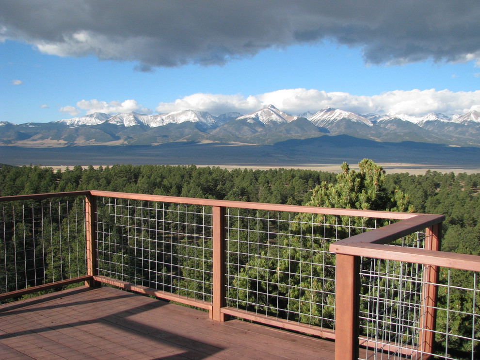 Inspiration for a rustic deck remodel in Denver