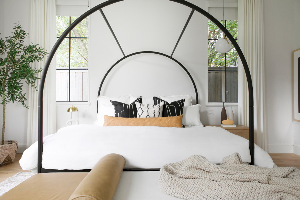 На фото: спальня в скандинавском стиле