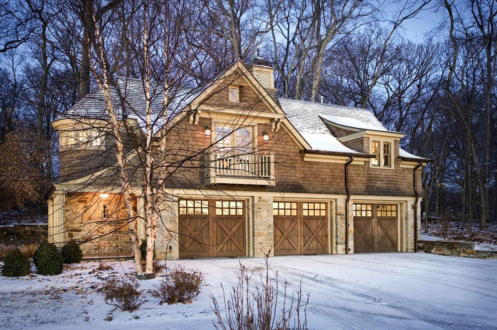 Design ideas for a traditional garage in New York.