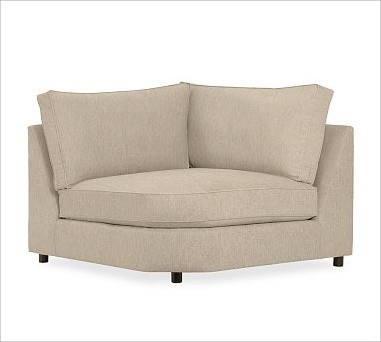 PB Comfort Upholstered Wedge, Box Cushion, Down-Blend Wrap Cushions, everydayvel