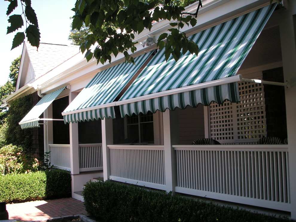 Window Awnings (Drop Arm Awnings) Contemporary Porch New York