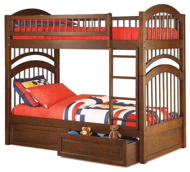 Windsor Twin Over Twin Bunk Bed in Antique Wa