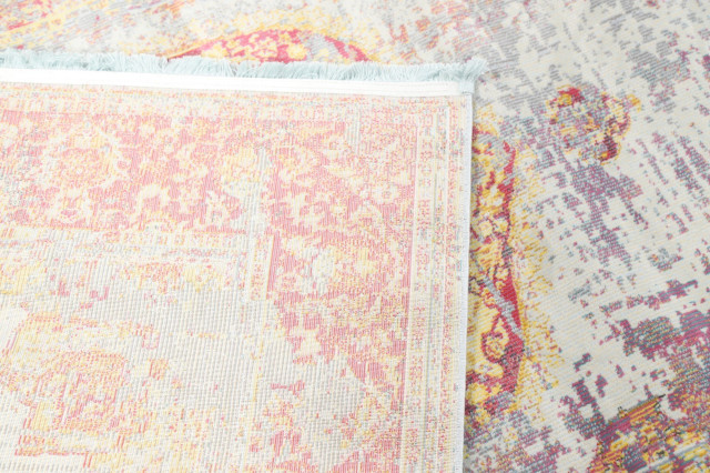 Heat Set Rug Backing Vintage Style Floral Heat-Set Turkish Oriental Area Rugs, 5'0