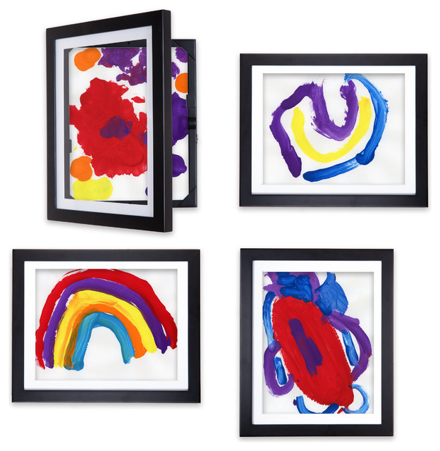 Lil Davinci Art Frames 4 Piece Set For 8 5x11 Artwork Lil Davinci Art Frames 4 Piece Set For 8 5x11 Artwork Black